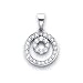 Circle Diamond Pendant 14k White Gold Eternity title=