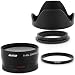 55mm Reversible Hood + Wide Angle Lens for Kodak Z740 Z710 Z650 Camera