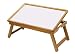 Winsome 98721 Flip Top Bed Tray - White/Natural Finish
