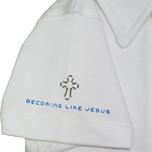 Little by Little Baby Boys' Organic Cotton Shorts Onesie Becoming Like Jesus 6-12M White