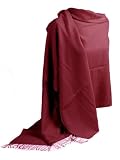 Dark Red Pashmina Shawl/Stole/Wrap