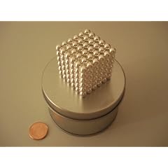 NEOCUBE SILBER - der magische W�rfel aus 216 Magnetkugeln in Metall-Geschenkdose mit Anleitungsheft und 6 Ersatzkugeln und Plastikkarte