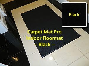 Walk Off Entry Floor Mat - Carpet Mat Pro - 3' x 7' - Black - Non Skid Indoor Runner Matting