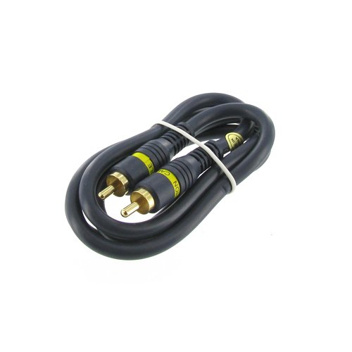 12' Python Gold Audio Subwoofer Cable 1 RCA to 1 RCA