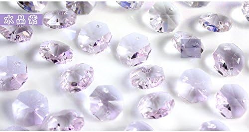 Hai Lighting Lot of 50pcs 14mm Clear K9 Crystal Octagonal Beads for Chandelier Part, Decorative Curtain. Shopping polite (now in my store shopping 1/ more, random will get a beautiful gift worth 5-20USD ) (Light Purple)