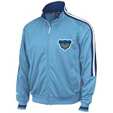 MLB Chicago Cubs 1968-69 Cooperstown Adult Long Sleeve Full Zip Fleece Track Jacket (Pro Columbia/Pro Royal/Pro Wht, Medium)