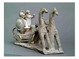 Chariot and Horses, from the Tomb of Princess Nefertiabet, Old Kingdom Art Giclee Poster Print by 4th Dynasty Egyptian, 24x18