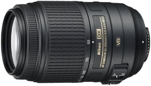 Nikon 55-300mm f/4.5-5.6G ED VR AF-S DX Nikkor Zoom Lens for Nikon Digital SLR- Import Model with OM Microfiber Cleaning Cloth + UV Filter