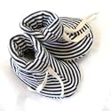Sckoon Organic Cotton Baby Booties Navy Stripes - One Size