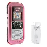 LG enV Vx-9900 Transparent Pink Crystal Snap On Cover Case with Removable Belt Clip