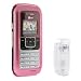 LG enV Vx-9900 Transparent Pink Crystal Snap On Cover Case with Removable Belt Clip