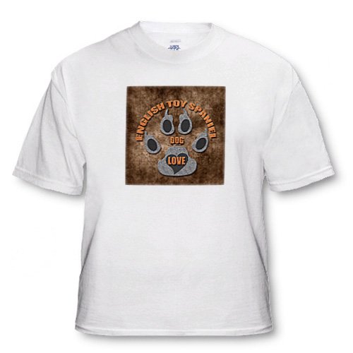English Toy Spaniel Dog Love Dog Breed in Gray and Brown - Adult T-Shirt 4XL
