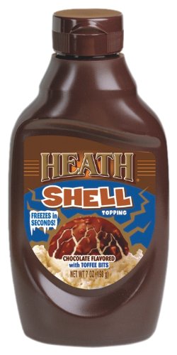 Heath Shell Toppings, Chocolate with Toffee Bits, 7-Ounce Bottles (Pack of 12)