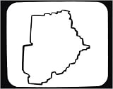 Decorated Mouse Pad with geographical, map, "black and white", Botswana, outline, geography, region, place, land