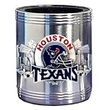 Houston Texans Stainless Steel Beverage Can Cooler - NFL Football Fan Shop Sports Team Merchandise