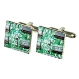 Computer Circuit Board Cufflinks w/ Gift Box