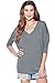 Alexander + David Women’s Soft Knit V-Neck Dolman Tunic Top with ¾ Long Sleeves