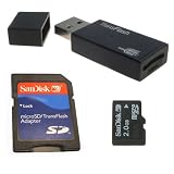 Wireless Technologies Micro SD/ Micro MMC Card Reader/Writer - Plus 2 gb Card & SD Adapter [Retail Packaged]