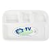 BIA White Divided TV Tray