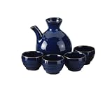Review Joyce Chen J90-0901 / Joyce Chen, 5 piece Sake Set, glossy royal blue, J90-0901
