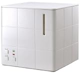 アピックス スチーム式アロマ加湿器 CUBE ホワイト AHD-030-WH スチームファン式加湿機