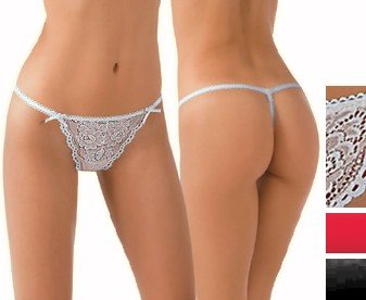 Sexy Low Rise Lace Thong with Full Thong Back & Cotton Lined Crotch