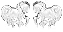 Jo For Girls Silver Ce78 Horse Shape Stud Earrings