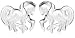 Jo For Girls Silver Ce78 Horse Shape Stud Earrings