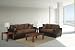 Seattle Moon 7-pcs Living Room Set in Chocolate Color. (Package Include Sofa, Loveseat, 3pcs Coffee End Table and 2 Contemporary Lamps MSRP$1299)