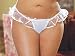 Plus Size Bridal Panty Ruffled Tulle Thong Back Veil Full Figured Great Gift Idea for Bride
