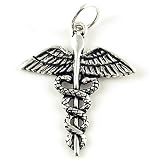 Silver Caduceus Pendant