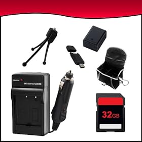 Essential Accessory Bundle Combo Kit for Canon VIXIA HF M50, HF M500, HF M52, HF R30, HF R300, HF R32 Full HD Camcorders includes (BP 727 Battery Pack, BP 727 Charger, 32GB SD Memory Card, Carrying Case, USB SD Card Reader, Mini Tripod)