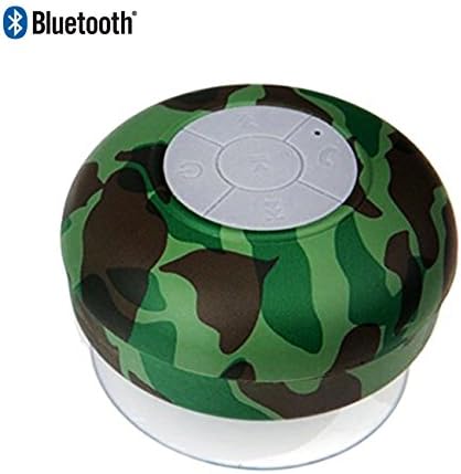 IBSound® Waterproof Bluetooth Shower Speaker - Portable / Wireless Handsfree Speaker - Work with iPhone 5, 5s, 4s, 4, iPod, iPad, Samsung Galaxy S4, S5, Note 3, 2, Tablets, MP3, Notebooks, Laptop, PC and Other Smartphones - with Built-in MIC and Suction Cups - for Bathroom, Kitchen, Living Room, Pool, Boat, Car, Beach and Outdoor Use - 1 Year Warranty (Army Green)