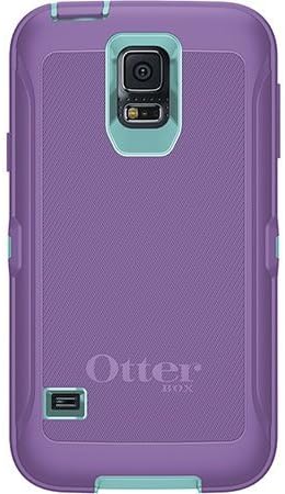 Otterbox Defender Series for Samsung GALAXY S5 - Retail Packaging - Opal Purple / Aqua Blue
