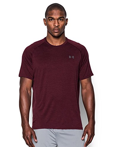 Under Armour Men's Tech Short Sleeve T-Shirt, Dark Maroon (611), Large