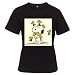 Search : Women's Black T-Shirt of Art Deco Snoopy with Woodstock & Friends (Charlie Brown, Peanuts, Halloween, Charles Schultz)