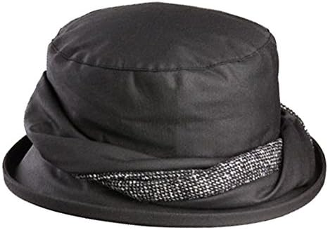 Olney Emma Waterproof Wax Hat with Tweed Trim