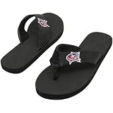 NHL Columbus Blue Jackets Women's Sequin Strap Flip Flops - Black (9/10)