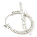 Sterling Silver / Platinum or 18K Gold Plated Cubic Zirconia Hoops