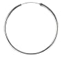 Sterling Silver Large Thick Endless Hoop Earrings, 2 3/8 in. Diameter