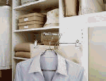 Easy Track RA1204  Sliding Valet Wardrobe Rod, White