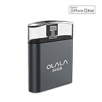 OLALA iphoneメモリー メモリディスク 2イン1 MFi認証済み Micro USB 3.0 ライトニンぐ フラッシュドライブ iOS/Android/PC三方対応 64GB グレー(iDisk-ID102)