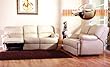 LATINA RECLINER SOFA SET - 3+2+1 -LEATHER - CREAM, BROWN or BLACK