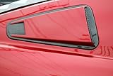 2010 2011 2012 10 11 12 Ford Mustang Painted Quarter Window Scoops Super Snake Style w/ Carbon Fiber Edge Red Candy Paint Code U6