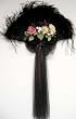 Fabulous Black with Burgundy Victorian Fan