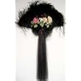 Fabulous Black with Burgundy Victorian Fan