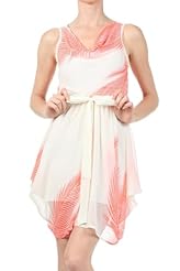 Polyester Feathers General Print  Dress