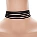 Akak Store Newest Summer Simple Fashion Black Multilayer Chenille Choker Necklace for Women Girls