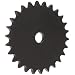 Martin Roller Chain Sprocket, Reboreable, Type A Hub, Single Strand, 40 Chain Size