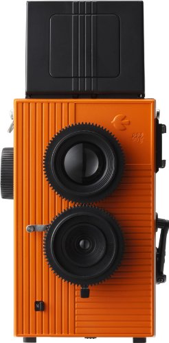 Blackbird Fly 35mm TLR Twin Lens Reflex Camera - Black with Orange Face [Camera]